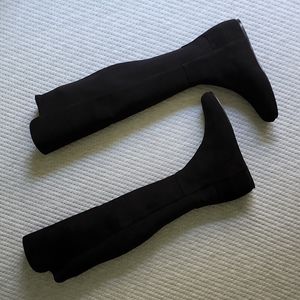 Stuart Weitzman Over the Knee Wedge Heel Boots SZ 5.5